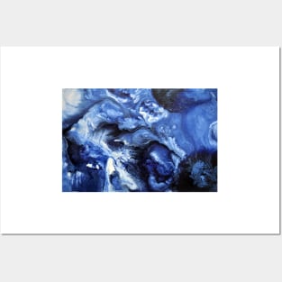 Blue Swirling Waters- Painting Posters and Art